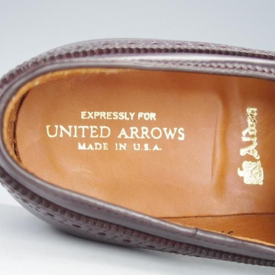 未使用★オールデン 8D【定価￥137,500-★コードバン仕様/ユナイテッドアローズ別注】3905/タッセルローファー/赤茶/Alden★i577