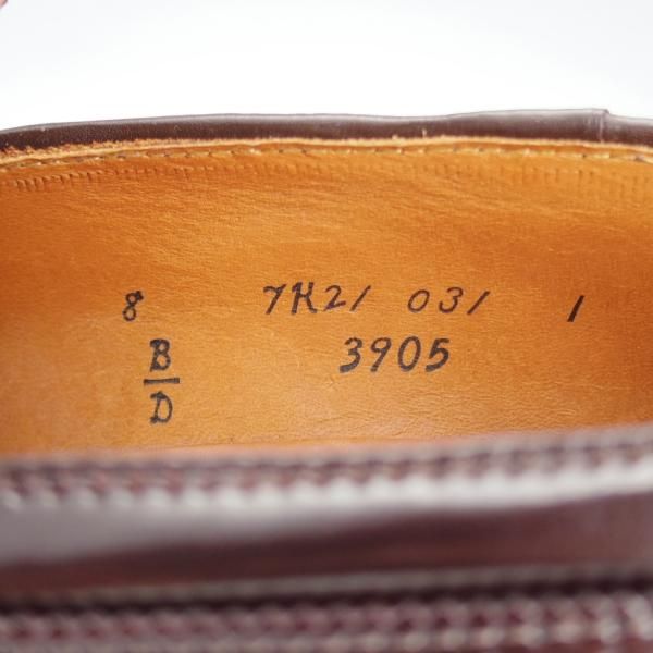 未使用★オールデン 8D【定価￥137,500-★コードバン仕様/ユナイテッドアローズ別注】3905/タッセルローファー/赤茶/Alden★i577