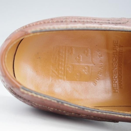 美品★(東欧)VASS/ヴァーシュ SIZE 40.5【定価￥132,000-★Budapest/ブダペスト】BPラスト/フルブローグ/カーフ/茶/メンズ★i578