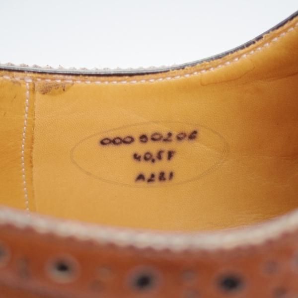 美品★(東欧)VASS/ヴァーシュ SIZE 40.5【定価￥132,000-★Budapest/ブダペスト】BPラスト/フルブローグ/カーフ/茶/メンズ★i578