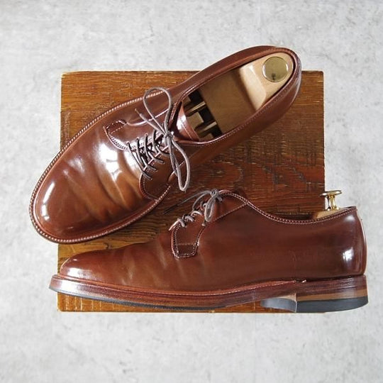 極上★オールデン 8E【貴重★ラベロ系/コードバン/茶】93982/プレーントゥ/メンズ/Alden★i582