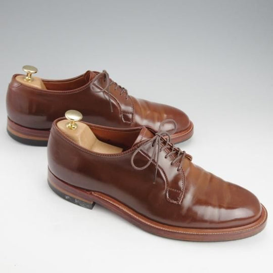 極上★オールデン 8E【貴重★ラベロ系/コードバン/茶】93982/プレーントゥ/メンズ/Alden★i582