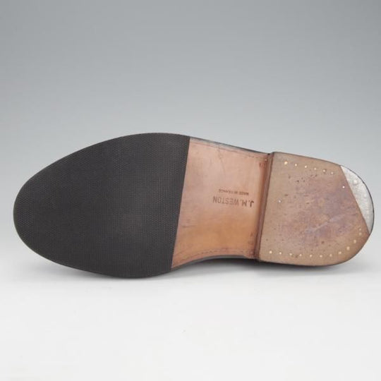 美品★J.M.ウェストン 6.5E【現行定価￥236,500-★590/トリプルソールダービー】22ラスト/フルブローグ/茶/Weston/ウエストン★i583