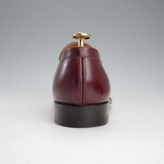 極美品★チャーチ 70E/UK7【旧チャーチ★3都市ロゴ/KENT】コインローファー/93ラスト/カーフ/赤茶/メンズ/Church's★i587