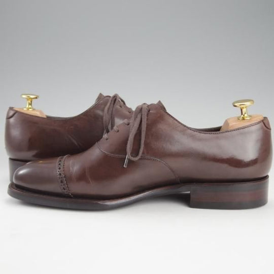 極美品★Perfett/ペルフェット SIZE 5.5【★ワールドフットウェアギャラリー別注/World Footwear Gallery】パンチドキャップトゥ/濃茶★i590