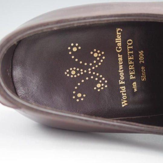 極美品★Perfett/ペルフェット SIZE 5.5【★ワールドフットウェアギャラリー別注/World Footwear Gallery】パンチドキャップトゥ/濃茶★i590