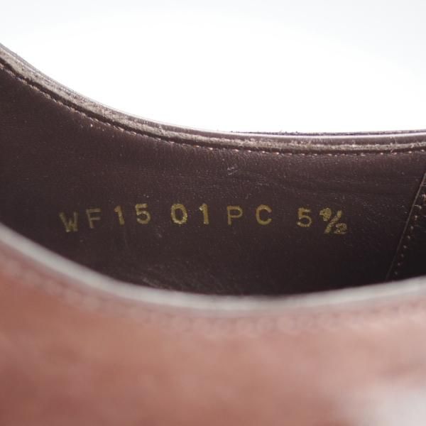 極美品★Perfett/ペルフェット SIZE 5.5【★ワールドフットウェアギャラリー別注/World Footwear Gallery】パンチドキャップトゥ/濃茶★i590