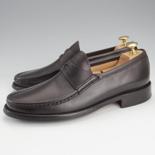 極美品★チャーチ 70F/UK7【★コインローファー/COSENZA】カーフ/黒/メンズ/Church's★i591