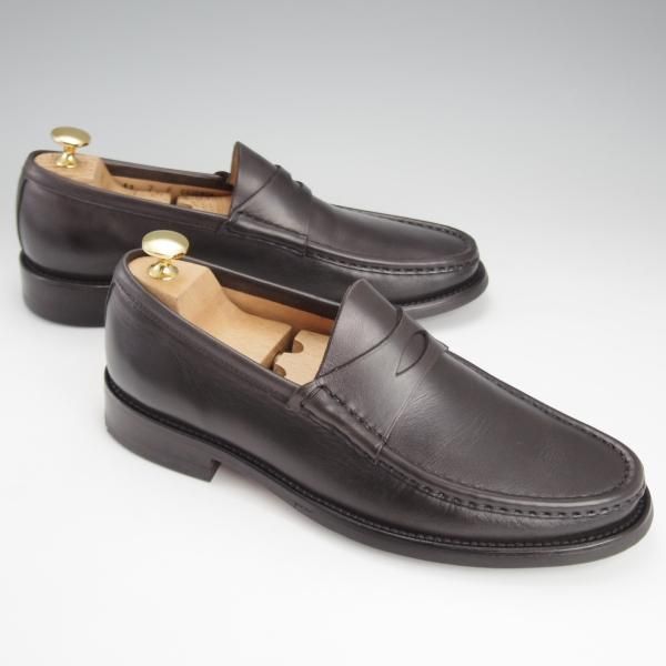 極美品★チャーチ 70F/UK7【★コインローファー/COSENZA】カーフ/黒/メンズ/Church's★i591