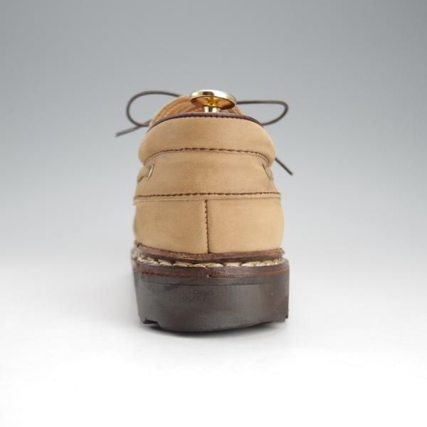 極上★パラブーツ SIZE 6【貴重★旧ロゴ/Uチップ】モカシン/マルシェソール/ヌバック/薄茶/メンズ/Paraboot★i592