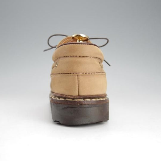 極上★パラブーツ SIZE 6【貴重★旧ロゴ/Uチップ】モカシン/マルシェソール/ヌバック/薄茶/メンズ/Paraboot★i592