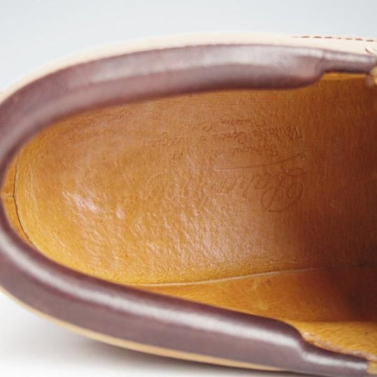 極上★パラブーツ SIZE 6【貴重★旧ロゴ/Uチップ】モカシン/マルシェソール/ヌバック/薄茶/メンズ/Paraboot★i592