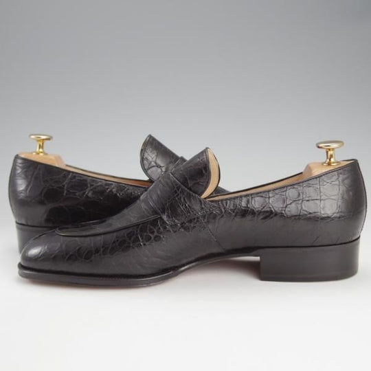 未使用★(伊)タニノクリスチー SIZE 8【デッドストック品★クロコダイル仕様/コインローファー】123170/黒/メンズ/TANINO CRISCI★i594