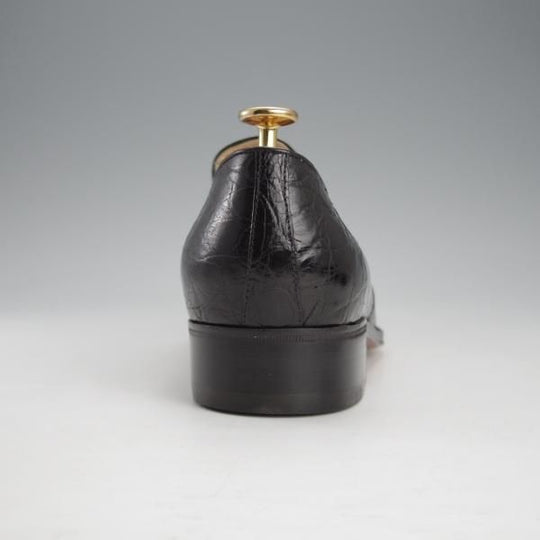 未使用★(伊)タニノクリスチー SIZE 8【デッドストック品★クロコダイル仕様/コインローファー】123170/黒/メンズ/TANINO CRISCI★i594