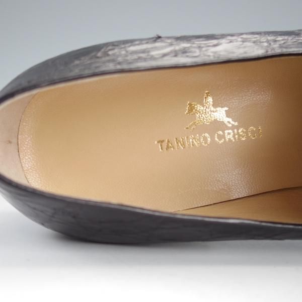 未使用★(伊)タニノクリスチー SIZE 8【デッドストック品★クロコダイル仕様/コインローファー】123170/黒/メンズ/TANINO CRISCI★i594