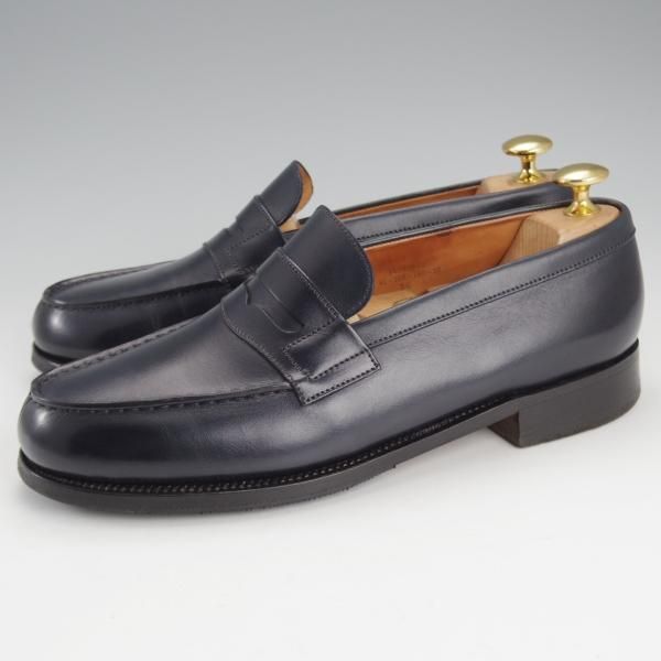 極上★J.M.ウェストン 5C【現行定価￥126,500-★180/コインローファー】41ラスト/ボックスカーフ/紺/メンズ/Weston/ウエストン★i595