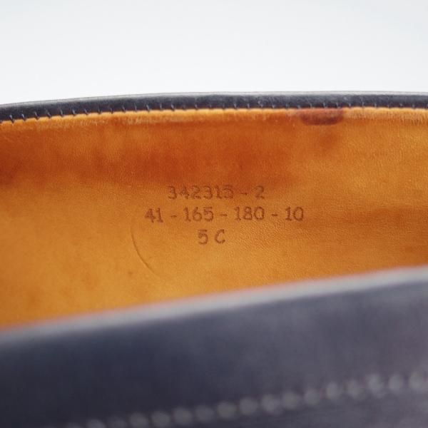 極上★J.M.ウェストン 5C【現行定価￥126,500-★180/コインローファー】41ラスト/ボックスカーフ/紺/メンズ/Weston/ウエストン★i595