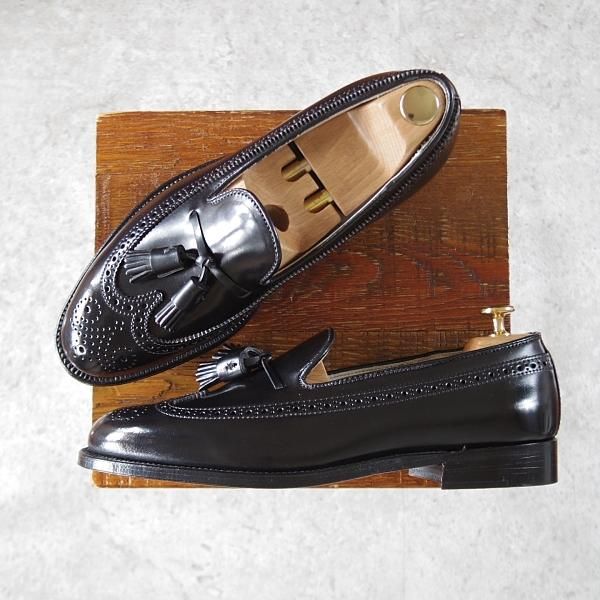 Alden BEAMS別注 ブラックタッセルローファー8D 3906 オールデン 8D【コードバン仕様☆タッセルローファー/3906/黒