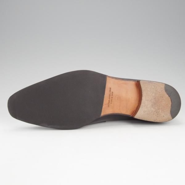 美品★(伊)Ferrante/フェランテ SIZE 8.5【定価￥59,400-★コインローファー/黒】カーフ/メンズ★i599