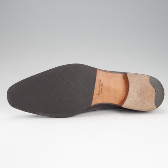 美品★(伊)Ferrante/フェランテ SIZE 8.5【定価￥59,400-★コインローファー/黒】カーフ/メンズ★i599