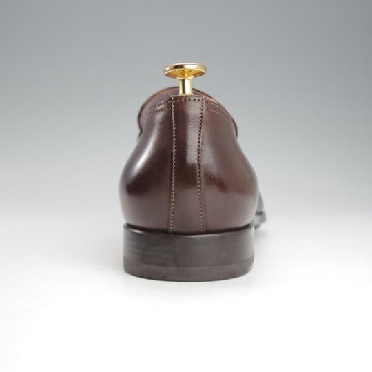 ほぼ試着程度★(伊)サントーニ SIZE 8【★コインローファー/8725】カーフ/濃茶/メンズ/Santoni★i601