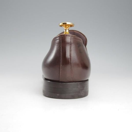 ほぼ試着程度★(伊)サントーニ SIZE 8【★コインローファー/8725】カーフ/濃茶/メンズ/Santoni★i601