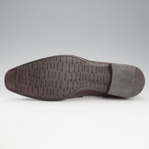 ほぼ試着程度★(伊)サントーニ SIZE 8【★コインローファー/8725】カーフ/濃茶/メンズ/Santoni★i601