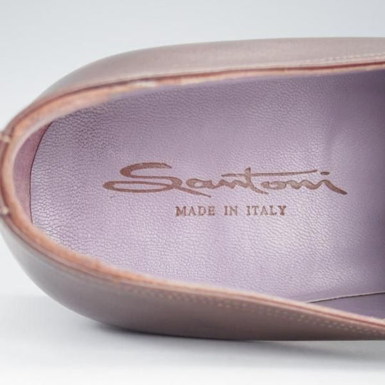 ほぼ試着程度★(伊)サントーニ SIZE 8【★コインローファー/8725】カーフ/濃茶/メンズ/Santoni★i601