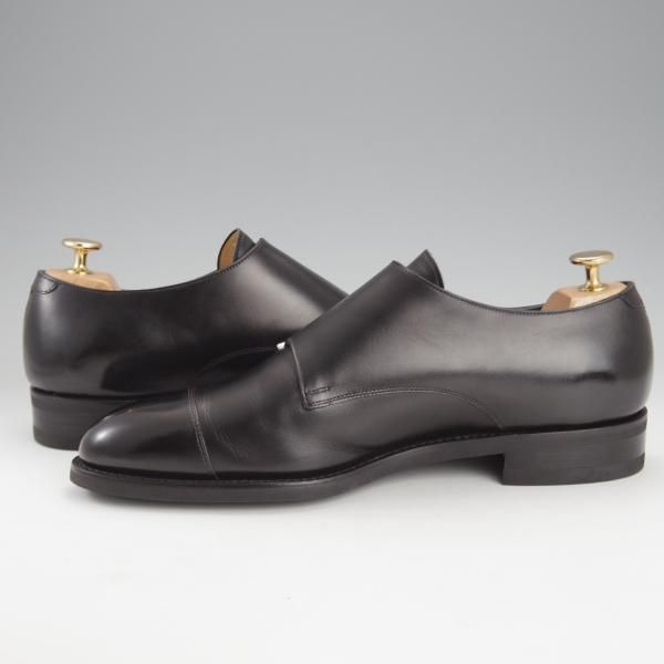 極美品★三陽山長 SIZE 8【定価￥80,300-★源四郎/ダブルモンク/R2010ラスト】カーフ/黒/メンズ/SanyoYamacho★i604