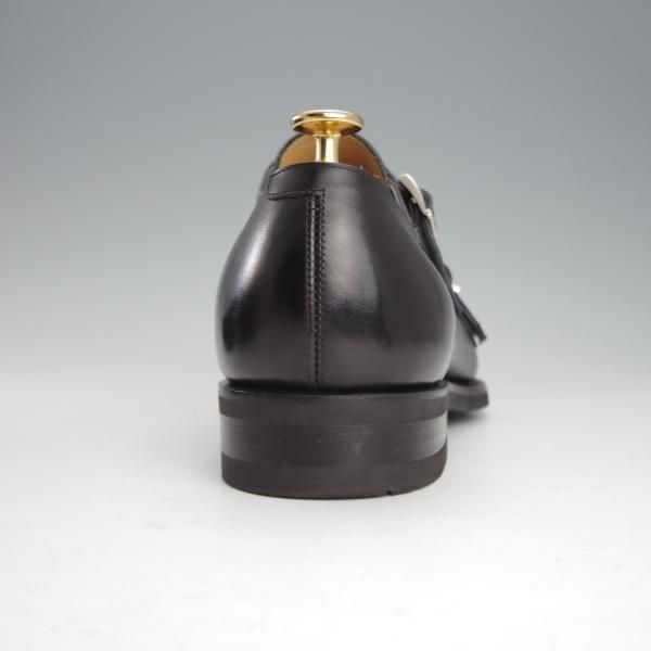 極美品★三陽山長 SIZE 8【定価￥80,300-★源四郎/ダブルモンク/R2010ラスト】カーフ/黒/メンズ/SanyoYamacho★i604
