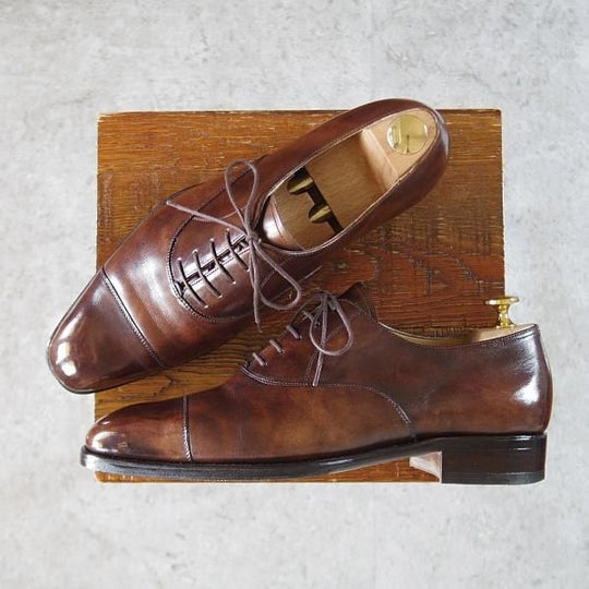 極美品★(東欧)VASS/ヴァーシュ SIZE 41【貴重★Uラスト/ロベルト・ウゴリーニ/Alt English】ミュージアムカーフ/茶/メンズ★i605