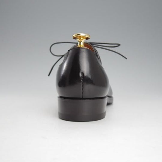 極上★(台東区)ジョーワークス SIZE 5.5【オーダー価格9万円以上★パンチドキャップトゥ/黒】カーフ/メンズ/JOE WORKS★i606