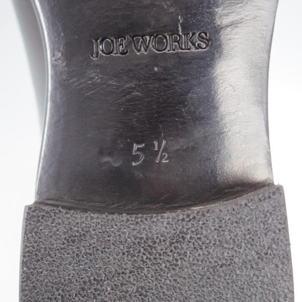 極上★(台東区)ジョーワークス SIZE 5.5【オーダー価格9万円以上★パンチドキャップトゥ/黒】カーフ/メンズ/JOE WORKS★i606