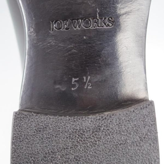 極上★(台東区)ジョーワークス SIZE 5.5【オーダー価格9万円以上★パンチドキャップトゥ/黒】カーフ/メンズ/JOE WORKS★i606