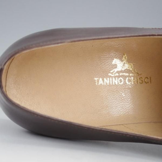 未使用★(伊)タニノクリスチー SIZE 7【貴重★グッドイヤーウェルテッド製法/セミブローグ】1211031/カーフ/濃茶/TANINO CRISCI★i607