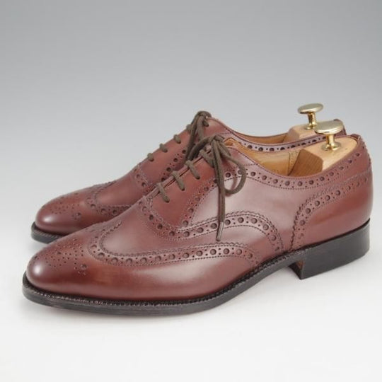 未使用★チャーチ 65F/UK6.5【旧チャーチ★デッドストック品/73ラスト】3都市ロゴ/フルブローグ/アニリンカーフ/茶/Church's★i609