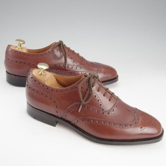 未使用★チャーチ 65F/UK6.5【旧チャーチ★デッドストック品/73ラスト】3都市ロゴ/フルブローグ/アニリンカーフ/茶/Church's★i609