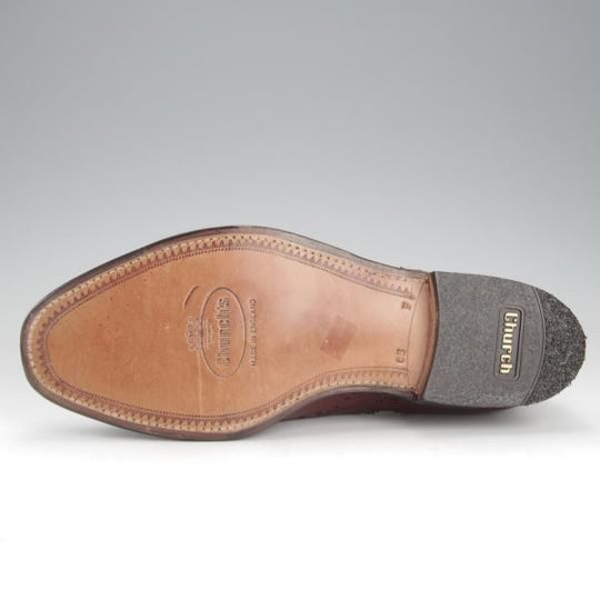 未使用★チャーチ 65F/UK6.5【旧チャーチ★デッドストック品/73ラスト】3都市ロゴ/フルブローグ/アニリンカーフ/茶/Church's★i609