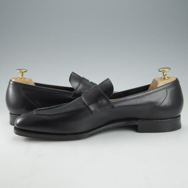 未使用★クロケット&ジョーンズ UK8/US8.5E【ハンドグレード★ポールスチュアート別注/コインローファー】黒/Crockett&Jones★i612