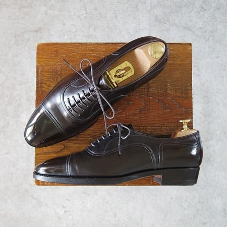 極上★(銀座)クレマチス SIZE 5【(台東区)JOE WORKS製★ストレートチップ/Teasel】カーフ/濃茶/ジョーワークス/メンズ/CLEMATIS★i618