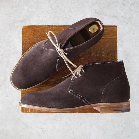 未使用★チャーチ 75F/UK7.5【★チャッカブーツ/SAHARA L/81ラスト】スエード/濃茶/メンズ/サハラ/Church's★i630