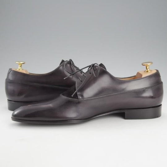 未使用★(仏)ベルルッティ SIZE 9.5【コンビ仕様★ヴェネチアレザー×スエード/黒】ダービーシューズ/メンズ/Berluti★i631