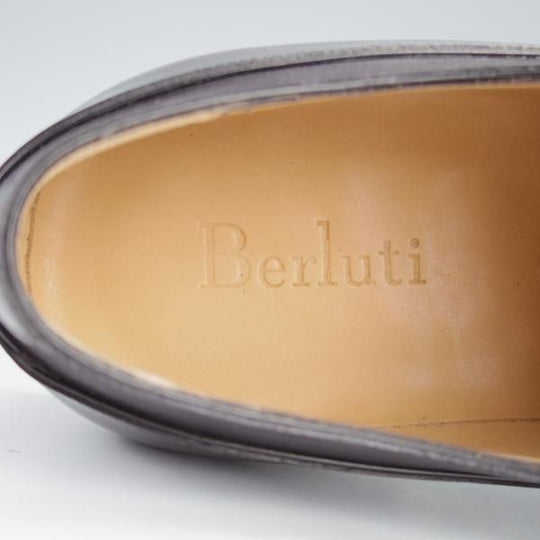 未使用★(仏)ベルルッティ SIZE 9.5【コンビ仕様★ヴェネチアレザー×スエード/黒】ダービーシューズ/メンズ/Berluti★i631