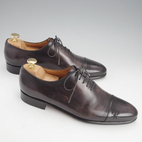 極美品★(仏)ベルルッティ SIZE 7.5【貴重★KIMONO/キモノ/2441】ストレートチップ/ヴェネチアレザー/黒/メンズ/Berluti★i640