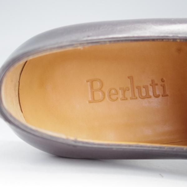 極美品★(仏)ベルルッティ SIZE 7.5【貴重★KIMONO/キモノ/2441】ストレートチップ/ヴェネチアレザー/黒/メンズ/Berluti★i640