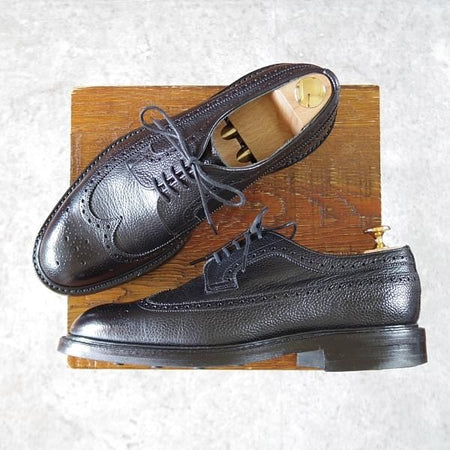 極美品★(英)チーニー 7F【モデル定価￥78,100-★ダイナイトソール仕様/YELVERTOFT】1886ラスト/ロングウイング/黒/メンズ/CHEANEY★i660
