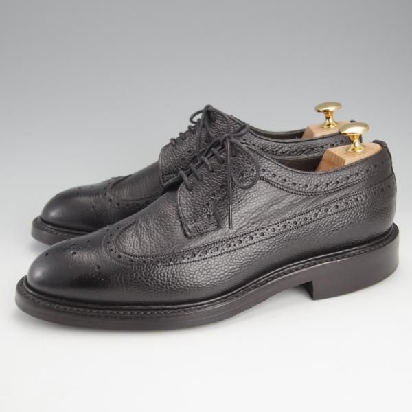 極美品★(英)チーニー 7F【モデル定価￥78,100-★ダイナイトソール仕様/YELVERTOFT】1886ラスト/ロングウイング/黒/メンズ/CHEANEY★i660