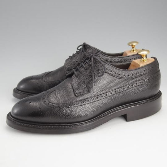 極美品★(英)チーニー 7F【モデル定価￥78,100-★ダイナイトソール仕様/YELVERTOFT】1886ラスト/ロングウイング/黒/メンズ/CHEANEY★i660