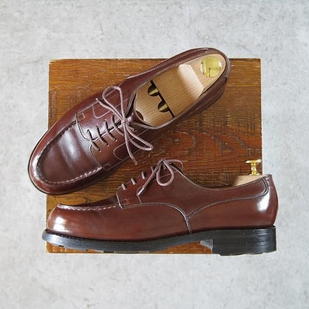極上★J.M.ウェストン 6C【現行定価￥143,000-★ゴルフ/GOLF】641/旧ロゴ/ヴィンテージ/31ラスト/Uチップ/茶/Weston/ウエストン★i662