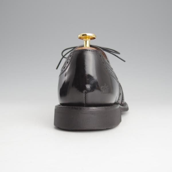 極上★(英)SANDERS/サンダース SIZE 7.5【コマンドソール仕様★フルブローグ/1141B】ポリッシュレザー/黒/メンズ★i664